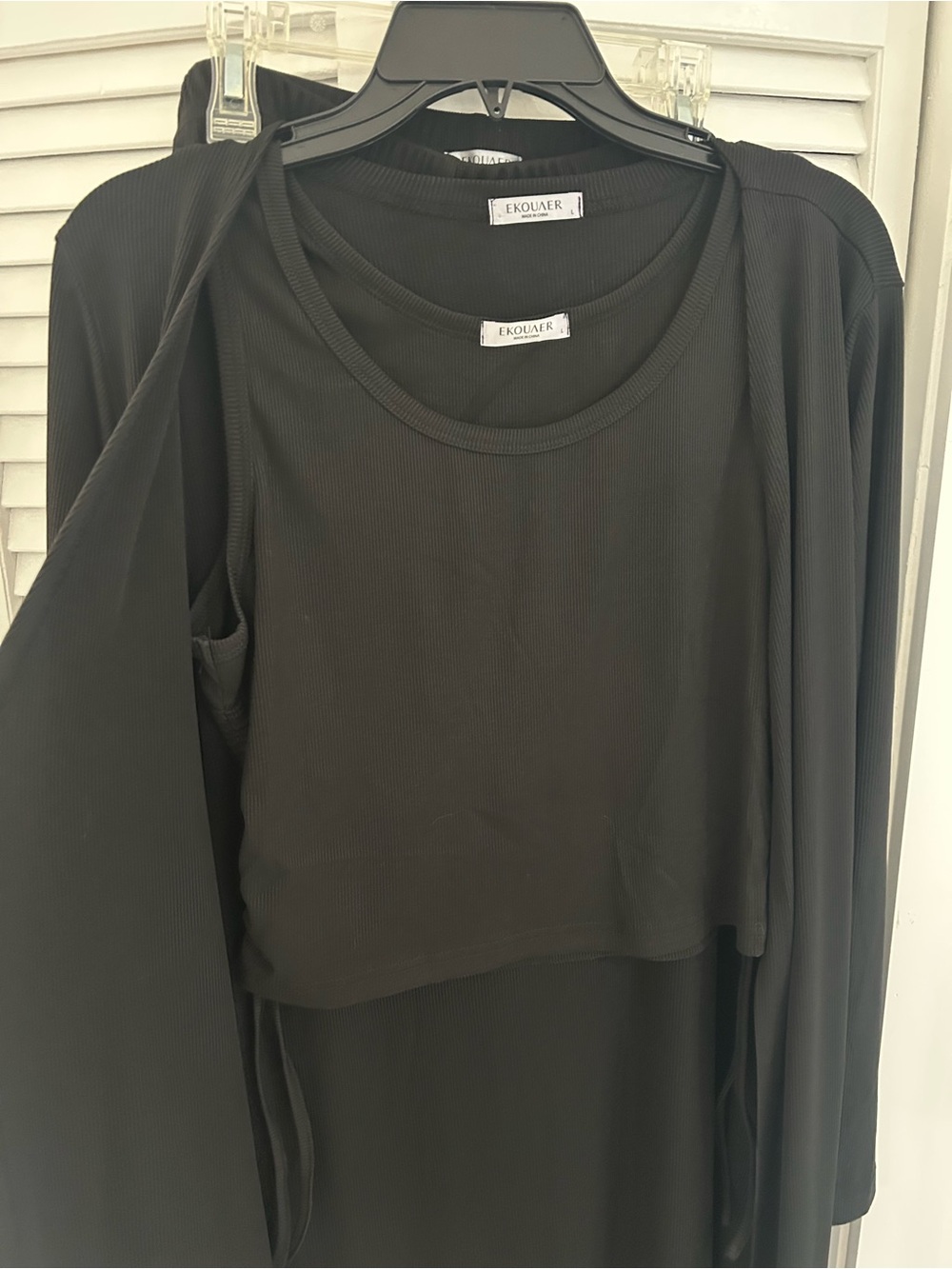 Women's Black 3-Piece Lounge Set - Picture 5 of 9